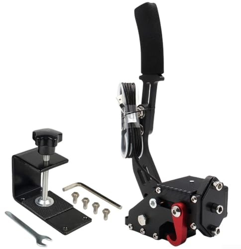 snowchecking Verbesserte Stabilität, USB-Handbremse für PC für Rennspiele mit leichtem Aluminium für Logitech-Modelle (schwarz)