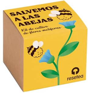 Salvemos a las Abejas | Kit de Cultivo de Flores Melíferas | Bomba de Semillas para Polinizadores | Regalo Original y Educativo para Niños y Adultos