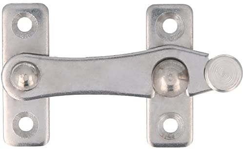 Amig - Battitacco per persiana a destra | 75 x 46 mm | Gancio per porte, finestre e persiane | Serratura interna ed esterna | Acciaio inossidabile 18/8 argento lucido