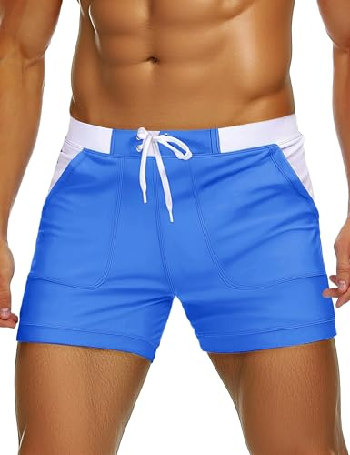 TACVASEN Swim Briefs Men Swimming Boxer Swimwear Trunks Shorts Summer | Casual Wear Surfing Bathing Shorts Sports Elastic Beach Trunk