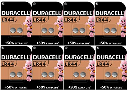16 x Duracell LR44 A76 V13GA 76A (8 Blister mit 2 Batterien) 16 Batterien