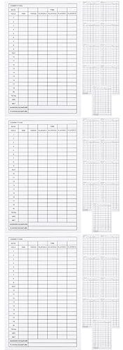Ciieeo 3 Sets Golfspiel-zubehör Scorekarten Für Golfspiele Zahlenaufzeichnungswerkzeuge Scorekarten Aus Beschichtetem Papier Für Outdoor-sportarten 10 Stück * 3