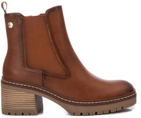 XTI - Botín Mujer Camel - Calzado Cómodo y Versátil - Moda casual - Modelo 14337002 (Talla 38)