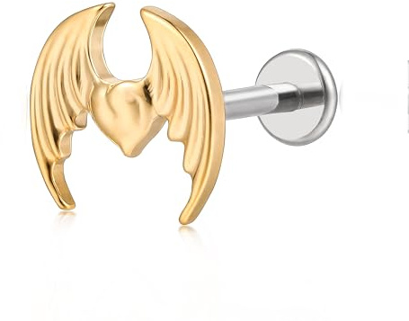 limerencia piercing al tragus 18G, piercing al labbro in titanio medicale con aste da 6mm 8mm 10mm, piercing all'orecchio helix ipoallergenico,perno labret per ombelico lingua sopracciglio