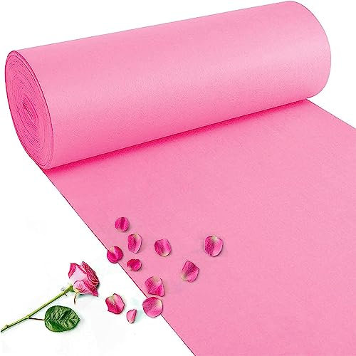 Läuferteppich für Hochzeitsgänge, 10 m, 20 m, rosa, rutschfest, für Laufstege, Event-Gehwege, Teppichrolle für Kirchenpartys, Geburtstagszeremonien, Eröffnungsfeiern, 2 mm dick (Gr