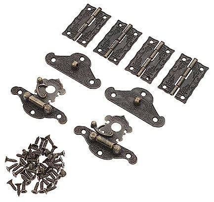 DOITOOL Charnières à Boucle Antique Charnière De Coffret Moraillon De Coffret En Matériau Naturel Et Projets De Menuiserie