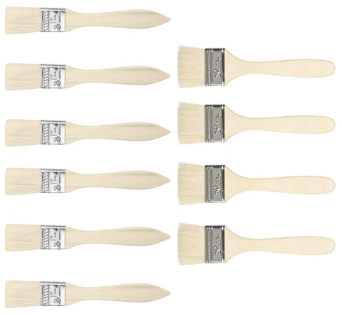 Pinceles de pintor, 10 unidades, ancho de 25 y 48 mm, cabezal de pincel, juego de pinceles, pintura acrílica, pincel plano, pincel de barniz, pincel de pintura, pincel de pintura, pincel para pintura