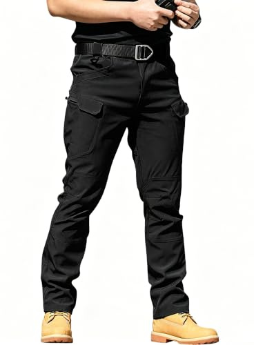 DALAOTOOKU Pantalon Cargo Homme Tactique Multi Poches Pantalon Militaire Homme Combat Stretch Extensible Séchage Rapide (Pas de Ceinture)