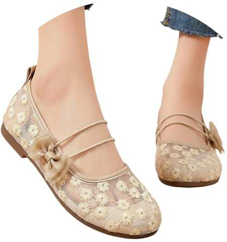 Chaussures Plates élégantes pour Femme, Mocassins Ballerines Mary Jane à Enfiler, Semelle Souple antidérapante pour Bureau et Quotidien