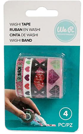 We R Memory Keepers 0633356606772 Sticker Journaling-Washi-Girly (4 Piece)