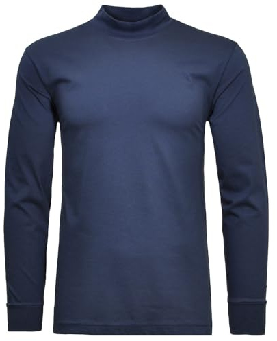 RAGMAN Chemise à col Montant à Manches Longues pour Homme, Bleu Nuit 079, L