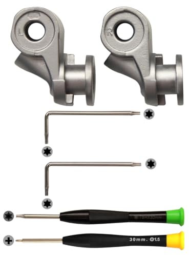 iParto Left + Right Set Metal Hinge Swivel Shaft Replacement Compatible with QC35 Bose QuietComfort 35 II/QC35 I/QC45/QC25 Headphones with Tools Silver