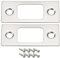 sourcing map Door Strike Plate, 2Pcs 57mm x 25.5mm 201 Stainless Steel Latch Deadbolt Strike Plate for Door Frame Door Jamb, Silver