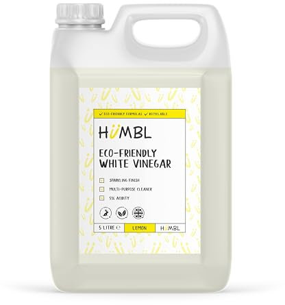 Humbl - Limpiador natural de vinagre blanco con aroma a limón siciliano, limpiador multisuperficie y multiusos, removedor de cal, suavizante de ropa y más, 100% vegano, 5 litros