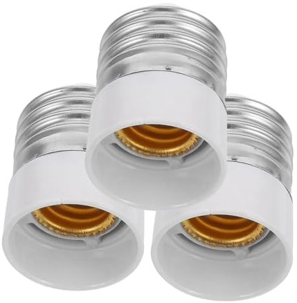Hemobllo 3 Stücke E27 Zu E14 Lampenfassung Konverter Reines Kupfer Glühbirne Sockel Adapter Einfache Umwandlung Sockel Adapter