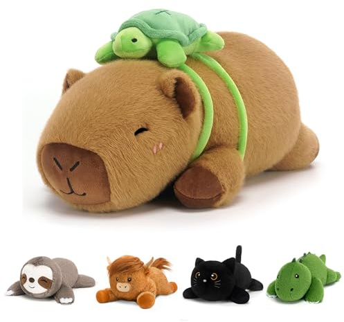 SQEQE Weighted Capybara Plush, Soft Weighted Stuffed Animals Pillow, Cute Plushie Toy for Kids Adults 35CM