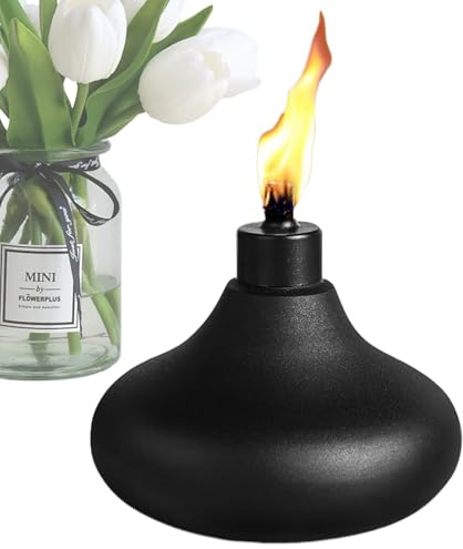 Metal Table Top Torches, Citronella Burner Torches for Outside, Tabletop Torch Canister, Decorative Tabletop Lantern, Stainless Steel Refillable Citronella Burner for Party Patio Deck Garden
