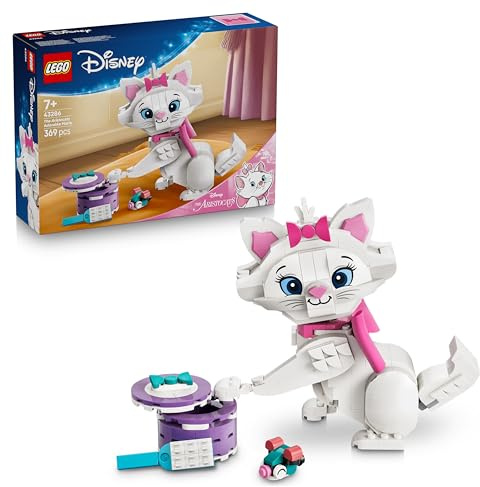 LEGO | Disney Adorabile Minou de Gli Aristogatti - Gatto Giocattolo con Accessori, incluso un Fiocco in Tessuto - Decorazione per la Camera da Letto - Regalo per Bambine e Fan da 7 Anni in su - 43286