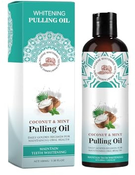 Pulling Aceite de coco Tirar para la Salud de los Dientes y la Carne Dental,Aceitee Blanqueante para Boca con Aceite de Menta Piperita de Cocoo,Olioo de cocoe Mundspülerr