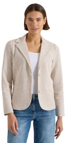 Cecil Blazer avec Structure de Couleur Unie Cachemire Beige mélangé L