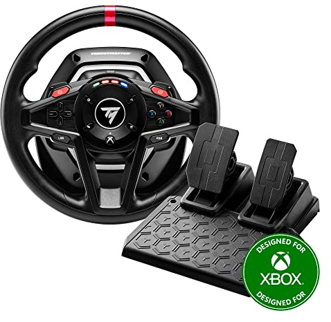 Thrustmaster T128 Racing Wheel & Pedal Set for Xbox Series X|S and PC – Force Feedback Gaming Steering Wheel for Driving Simulator