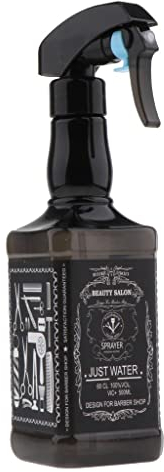 Tiuimk Vaporisateur de coiffure noir de 500 ml - Look rétro - Élégant et pratique pour la maison ou le coiffeur