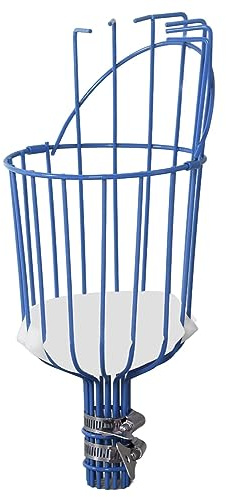 Cesta Cosechadora de Frutas, Herramienta de Recolección de Huerto, Accesorio para Cosechadora de Frutas, Herramienta Recolectora de Frutas Ajustable con Cojín para Evitar (BLUE)