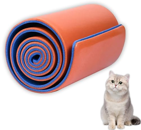 Duuclume Pet Fixation Splint, Pet Splint for Dogs/Cats, Polymer Foam Waterproof Hard Wearing Arbitrary Cutting Pet Leg Brace for Temporary Immobilisation of Fractures (Orange, M)