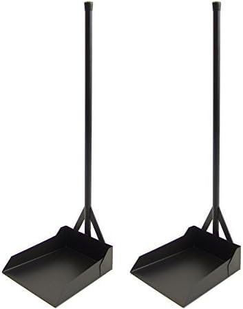 Imex El Zorro 71303 - Recogedor metálico Reforzado, 76 cm, Color Negro (Paquete de 2)