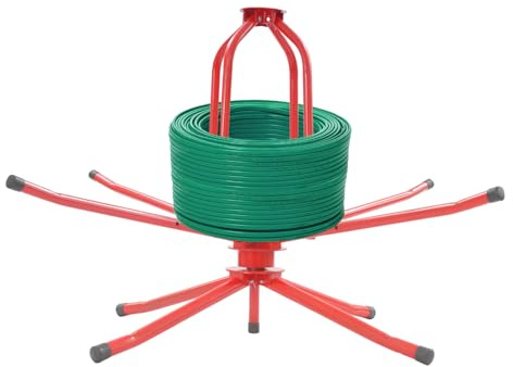 Fyssnn Dérouleur de tuyau, pour chauffage au sol et tuyaux, capacité de charge de 150 à 200 kg, pour PEX, PERT, tuyaux de chauffage, avec barre de pression et sac de rangement, rouge, double couche