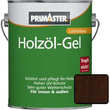 Primaster Holzöl-Gel 750ml Nussbaum Holzpflege Holzschutz UV-Schutz Leinölbasis