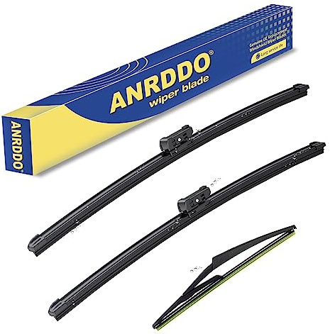 3 wipers Factory Replacement for Benz GL-Class 2013-2016 GL450 GL350 GL550 ML-Class 2012-2015 ML350 ML550 ML63 GLE-Class 2016-2017 Original Equipment Wiper Blades 26+23+12(Set of 3) Top Lock