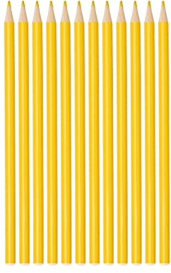 Tailors kritpennor, klädtillverkning, klädtillverkare, kritpenna för märkningstyg, 12-pack, 4 färger (gul)