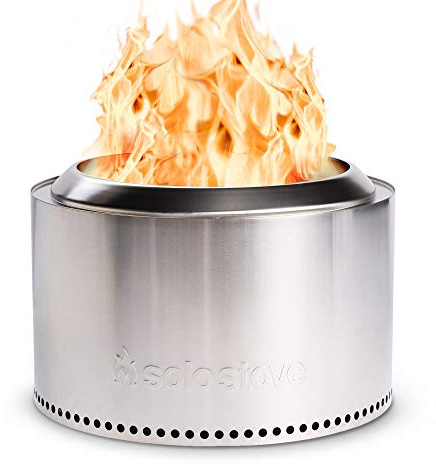 Solo Stove Yukon 2.0, Smokeless Fire Pit | Fire Pits for Garden Portable Wood Burning Fireplace with Removable Ash Pan, Large Outdoor Firepit - Stainless Steel, 68,5 x 43 cm, 17,2 kg