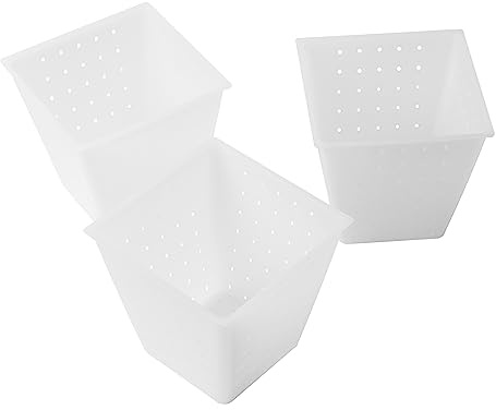 OFXDD Cheese Mold for Cheese Making - Rectangular, White Plastic, 13.33 oz, Soft Cheese Maker, Ricotta, Feta, Camembert