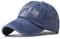 Baseballkappe aus gewaschener Baumwolle, Vintage-Stil, für Damen und Herren, klassische Route 66, bestickt, Sonnenschutz, Marineblau, M-L