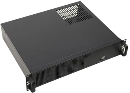 ECUTEE 14 Rack Server Gehäuse (35cm Tiefes) 2U 2HE Rackmount Server Gehäuse Unterstützt Micro ATX/Mini ITX Mainboards, Schmalen Wand-Serverschränken w/USB Anschluß 4 Erweiterungssteckplätze