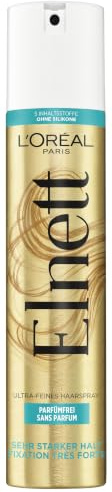 L'Oréal Paris Elnett Ultra fina hårspray parfymfri, styling spray, för styling och fixering av frisyren, mycket starkt grepp, utan silikoner, 6 x 300 ml