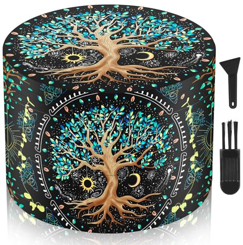 Astriva Grinder Grande tritatutto da 63 mm, set da 4 pezzi, design albero, macinaspezie con raschietto e spazzola in plastica, per spezie