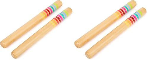 small foot Klangstäbe Sound aus Holz, Musikinstrument für Kinder, für Rhythmus- und Taktgefühl, ab 3 Jahren, 11496 (Packung mit 2)