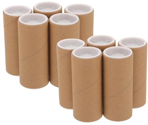 SECFOU Lot de 10 Tubes à Pièces en Papier 40 MM Diamètre X 20 CM Longueur Épaisseur 3 MM Tubes d'emballage et d'Expédition Robustes Étuis de Rangement Pratiques pour Pièces de Monnaie