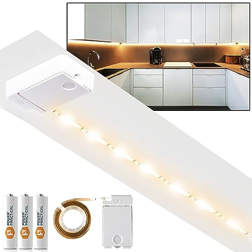 Luminoodle Click - luminaire sous meuble LED innovant - 1 m - piles incl. - bande lumineuse pour armoire, réserve, cuisine, salle de bains - stripe LED adhésif - sans fil