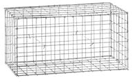 Mur en gabion acier galvanisé cage à pierres panier de gabion de jardin décoratif tirants et crampons inclus 60x30x30 cm