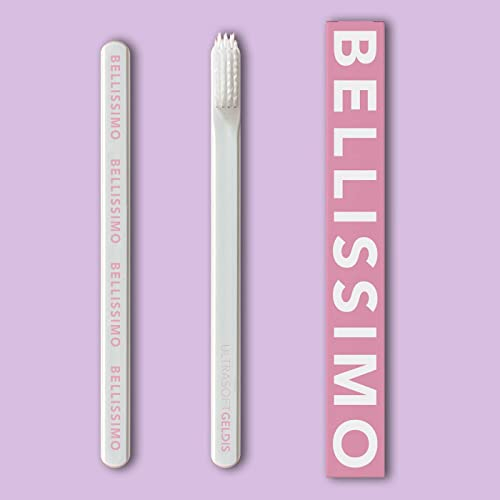 GELDIS Spazzolino da Denti Manuale con Setole Morbide in Plastica Riciclata per Uso quotidiano - 100% Riciclabile (ULTRASOFT)