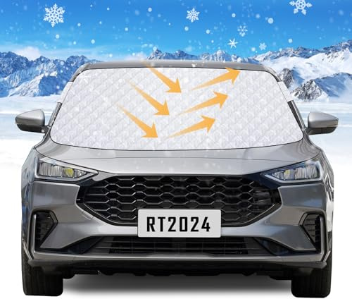 Range Tour bil vindruteskydd, bil vindruta skydd för snö is sol frostskydd dammskydd bilskydd för vinter sommar (146 x 114 cm)