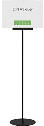 Infoständer »Instand« DIN A3 quer, beidseitig, schwarz