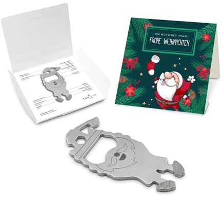 Geschenkartikel: ROMINOX Key Tool // Santa Frohe Weihnachten, Weihnachtsmann, 15 Funktionen, Keytool Schlüsselanhänger, Einkaufswagenlöser, Multitool, Multifunktionswerkzeug für Adventskalender