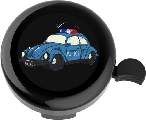 YeloYolker Sonnette de vélo pour Enfants, Jolie Cloche de Guidon pour garçons, Tout-Petits, Accessoire de vélo pour Enfants pour Tricycle, Scooter, vélo d'équilibre(Voiture de Police)