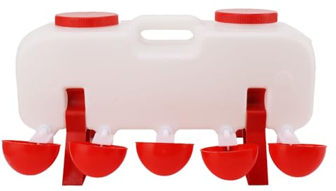Bebedero de 10 l para pollo, gran vaso automático para bebedero para pollos, dispensador de agua de pie, accesorio para gallinero, kit de alimentación de agua para patos, ganso