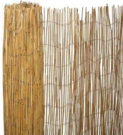 Brise-vue en roseau opaque – 500 x 100 cm – Brise-vue – Clôture en roseau naturel résistant aux intempéries – Revêtement de clôture de jardin – Brise-vue
